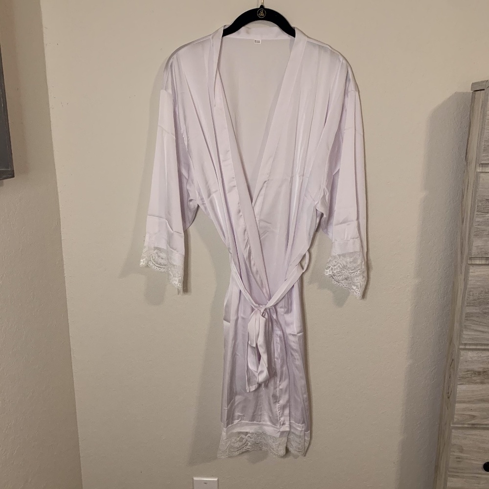 White Silk Robe